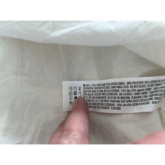 ENDLESS ROSE White Puff Sleeve V-Neck Lace Trim Mini Dress Sz M - Picture 10 of 16